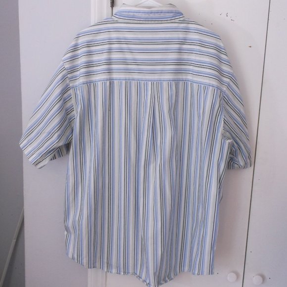 Scandia Woods Cotton Blue Stripe Shirt 2XL Men's - Picture 3 of 4